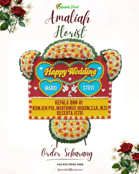 Papan Bunga Pernikahan Hantakan