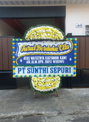Papan Bunga Duka di Hantakan